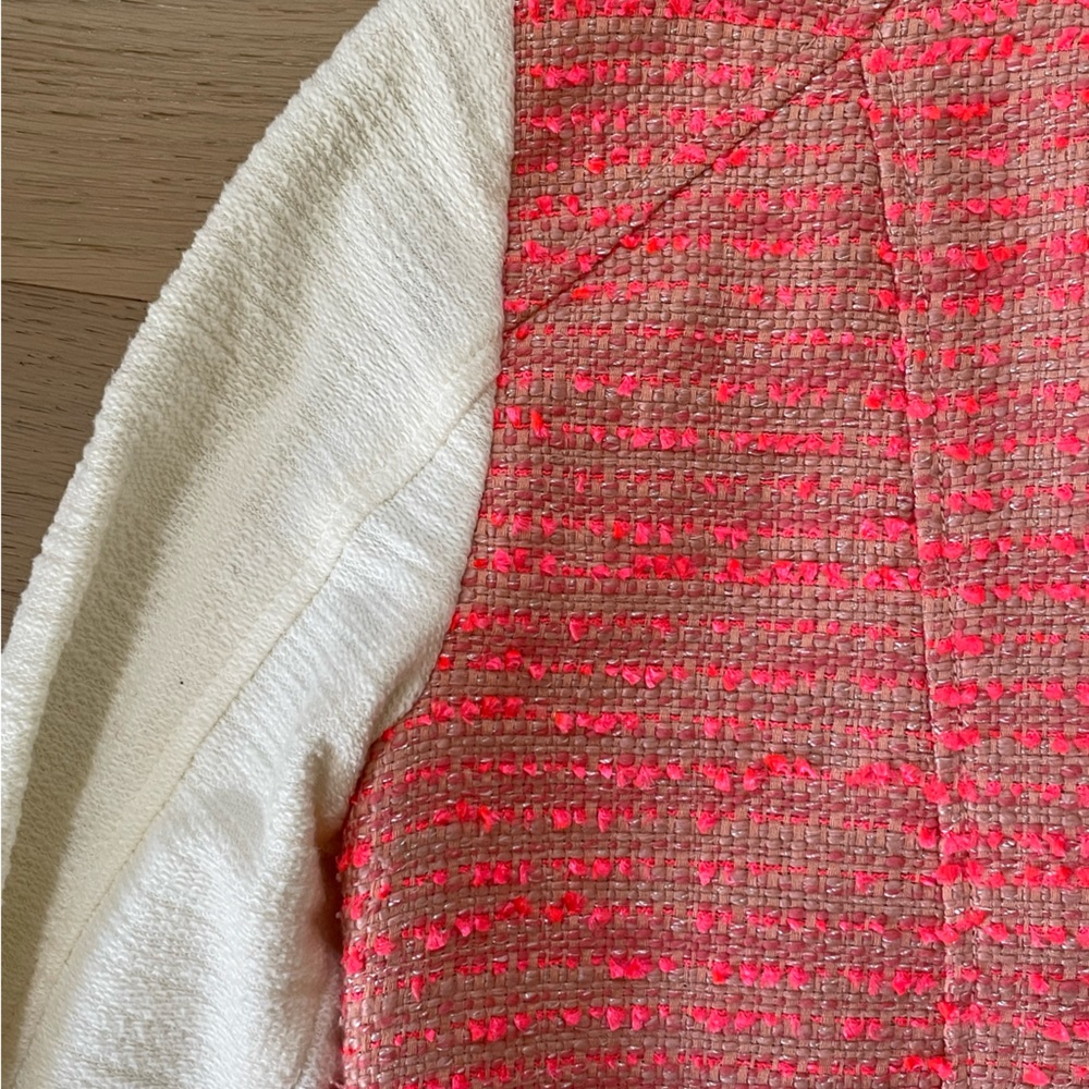 Anthropologie Elevenses Blushed Tweed Moto Jacket S… Gem